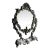Vintage Ornate Silver Plated Cherubs Angel Tabletop Mirror For Sale