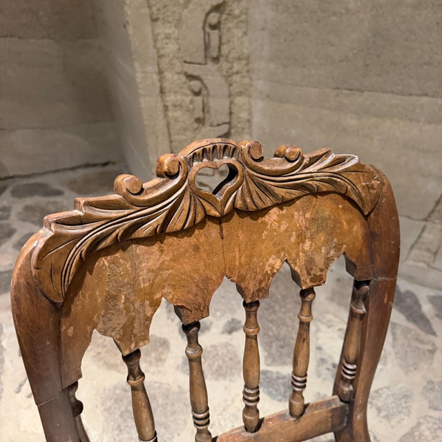 Thomas Day Style Antique Victorian Carved Wood Side Parlor Chair For Sale - Image 12 of 13