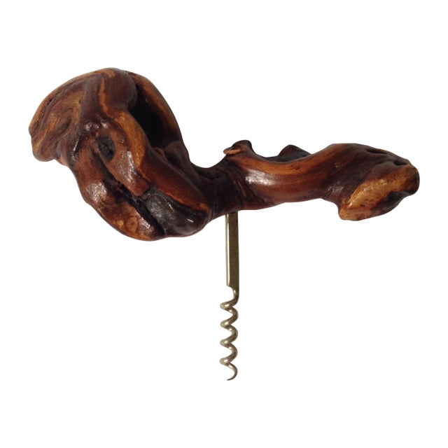 French Grape Wood Corkscrew For Sale