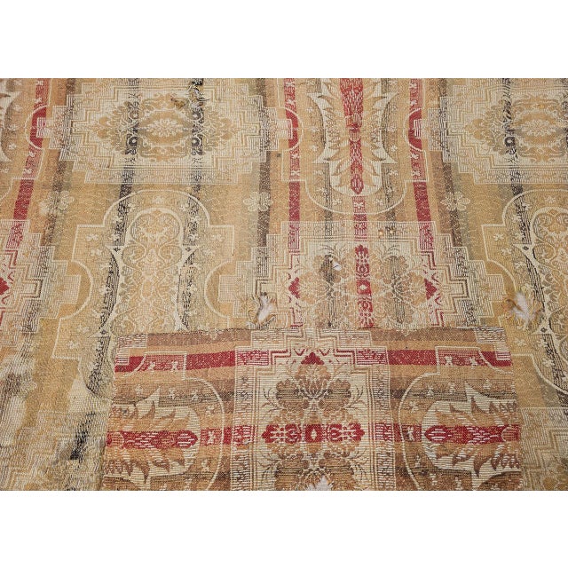 19th Century European Flatwoven Wool Rug, Allover Geometric Design, 9x12 For Sale - Image 18 of 18