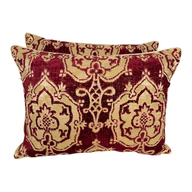 Pair of Italian Brocade Pillows For Sale