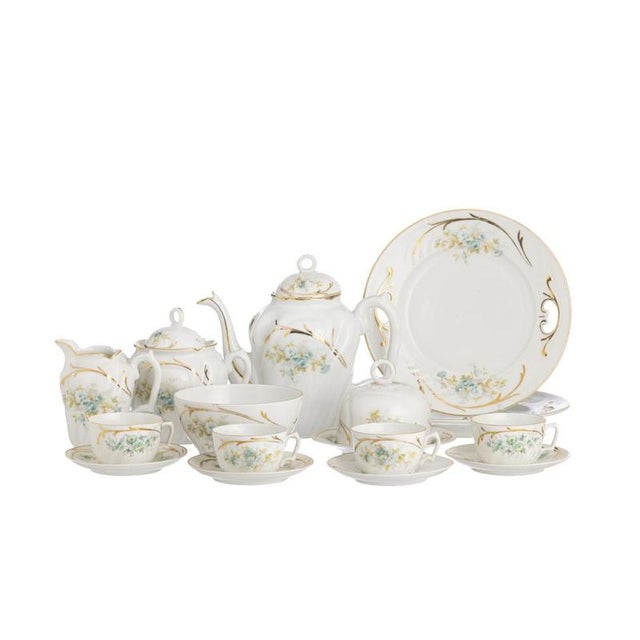 Porcelain Tea Service from Vista Alegre, Set of 33 For Sale - Image 6 of 6