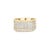 Haus of Brilliance 10K Yellow Gold 1.00 Cttw Diamond Multi Row Mens Ring Band - Size 9 For Sale - Image 4 of 6