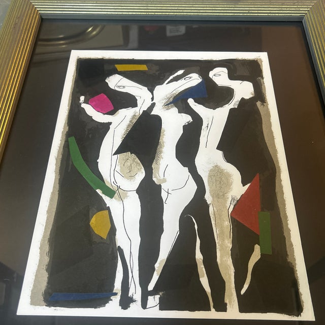 1970’s original merino merini lithograph titled “the rite of spring.” Lithograph measures approximately 10x13 and overall...
