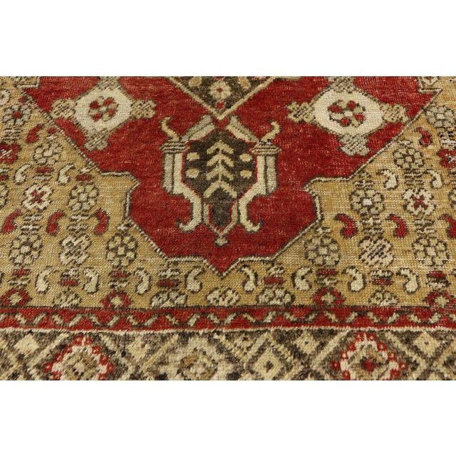 Mid 20th Century Vintage Turkish Oushak Rug 04'00 X 06'00 For Sale - Image 4 of 10