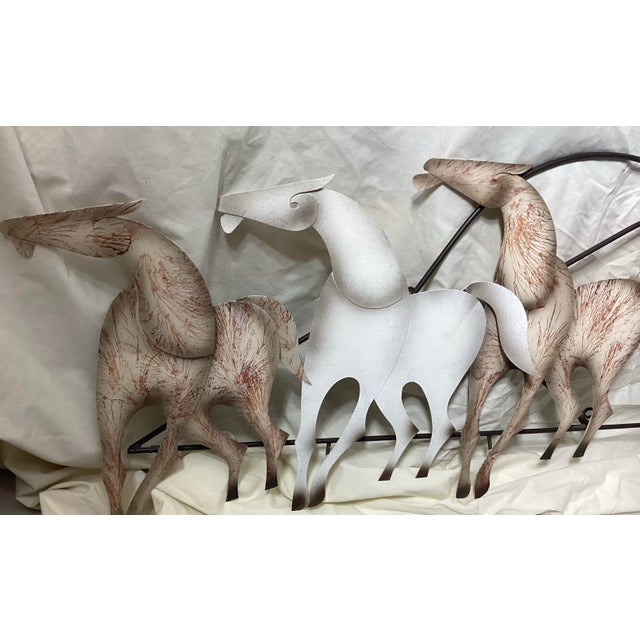 Metal 1970s Curtis Jere Mustangs Metal Wall Sculpture For Sale - Image 7 of 8