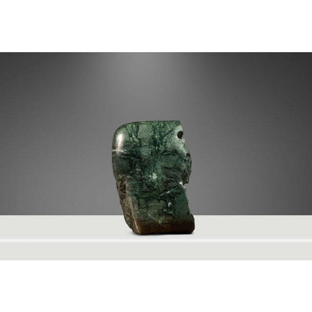 Contemporary One of One Abstract Organic Modern "Fractured Vase" Sculpture in Guatemalan Green Marble by Mark Leblanc for Leblanc Studios, Usa, C. 2020s For Sale - Image 3 of 12