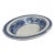 Oval Blue and White Porcelain Dish For Sale