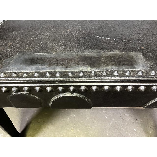 Vintage Riveted Worktable in Iron For Sale - Image 17 of 18