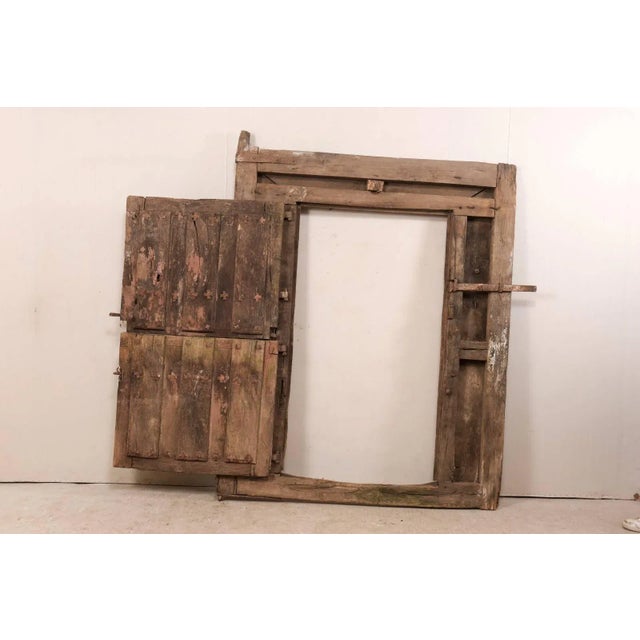 Brown 18th Century Spanish Wood and Iron Split-Door For Sale - Image 8 of 11