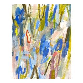 Original Small Abstract Acrylic Painting on Paper by Brenna Giessen For Sale