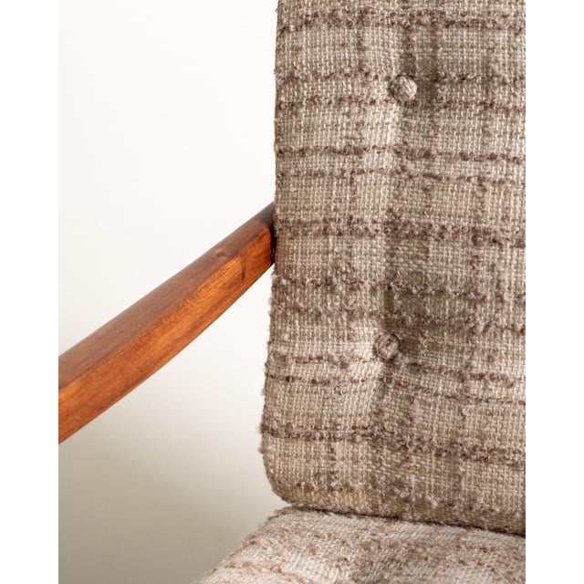 Set of Model 109 Lounge Chair and Ottoman by Ole Wanscher for France & Søn, 1950s For Sale - Image 11 of 12