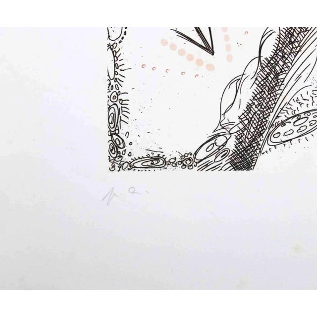 Plinio Mesciulam, Abstract Composition, Original Lithograph, 1973 For Sale - Image 3 of 5