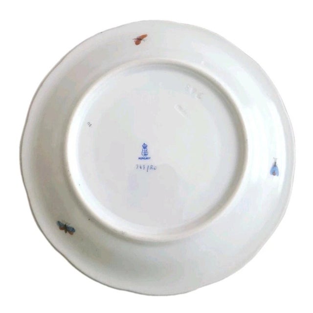 This Herend Rothschild Bird 7" saucer for cream soup bowl is a vintage piece made of porcelain with 24k gold trim....