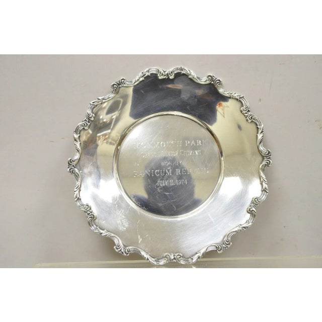Vintage Wallace 1125 Silver Plated Monmouth Park Award Plates. Item features scalloped Edges, original hallmark. Plate 1...