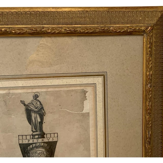 Baroque 18th C. Architectural Folio Engraving: Columns of Trajan & Antoninus Provenance Custom Framed by J. Pocker & Son, Nyc For Sale - Image 3 of 12