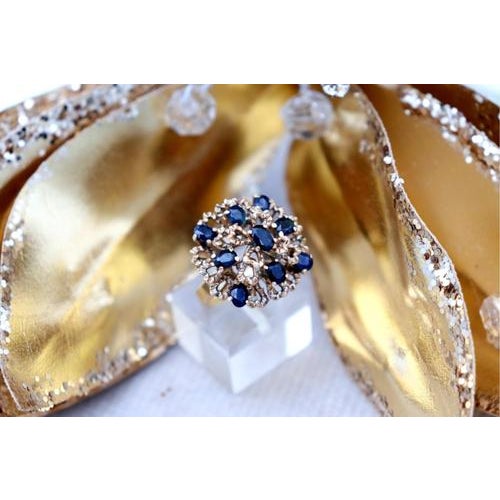 Gold Shower Shaped Ring For Sale - Image 9 of 9