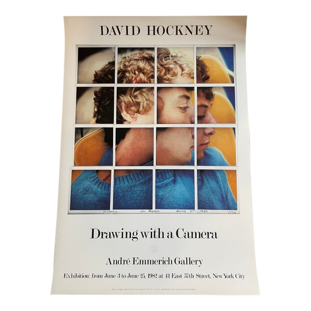 David Hockney, Drawing With a Camera - Andre Emmerich Gallery, 1982, Copyright David Hockney Petersburg Press, Printed in England For Sale