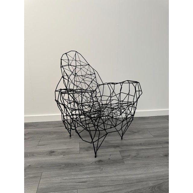 Sculptural Iron and String Armchair by Gerard Coquelin, 2020 For Sale - Image 6 of 9