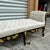 French Style White and Black Bench With Gold Leaf Details For Sale - Image 4 of 12