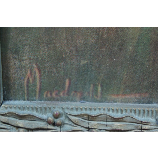 Mid 20th Century Vintage Floral Still Life Peonies Flower Vase Centerpiece Lithograph Print, Framed For Sale - Image 9 of 11