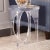 Acrylic side table is made of 20 mm (3/8'') 20 mm material. The palms are shaped with oval detail. Made entirely by hand....