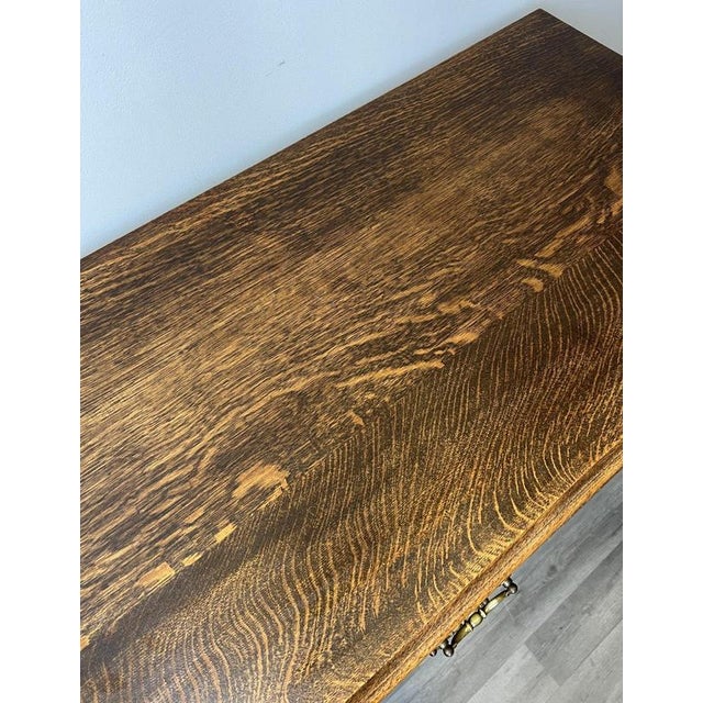 Vintage French Louis XVI Style Oak Cabinet For Sale - Image 10 of 12