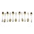 Circa 1890 German Set of 11 800 Standard Silver & Gilt Demitasse Spoons - 11 pcs For Sale
