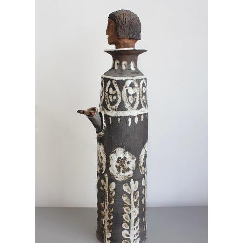 Albert Thiry, Robed Figure' French Stoneware Sculpture1960s, Stoneware For Sale - Image 4 of 18