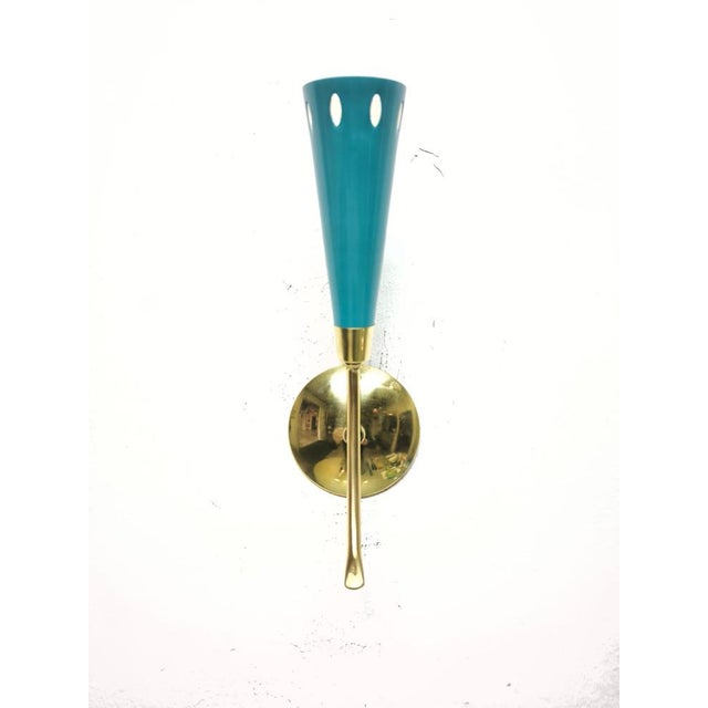 Aqua Sputnik Wall Light, 1950s For Sale - Image 8 of 8