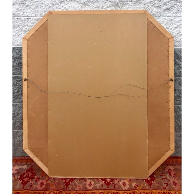 Large Geometric Octagonal Natural Woven Wicker Mirror For Sale - Image 9 of 11