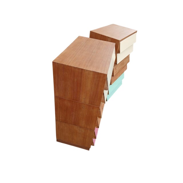 Wood Vintage Chests of Drawers, 1960s, Set of 2 For Sale - Image 7 of 8