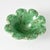 Murano glass bowl made of white and green glass with copper aventurine swirls. This is a well known pattern from Fratelli...