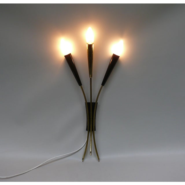 Wall Lights in the style of Stilnovo, 1950s, Set of 3 For Sale - Image 4 of 18