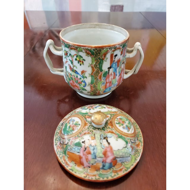 Ceramic Antique Mid 19th Century Chinese Porcelain Covered Jar For Sale - Image 7 of 11