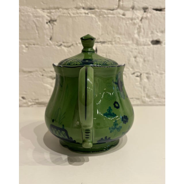 Richard Ginori Ginori 1735 Oriente Malachite Teapot For Sale - Image 4 of 8