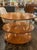 Brown MCM Walnut and Brass Occasional Table For Sale - Image 8 of 10