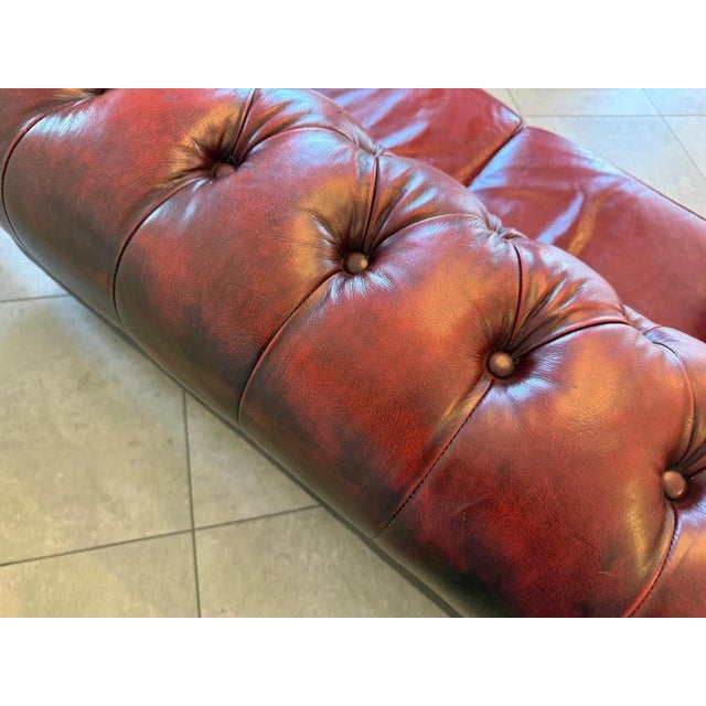 Chesterfield Two-Seater Sofa in Leather, 2000s For Sale - Image 11 of 16