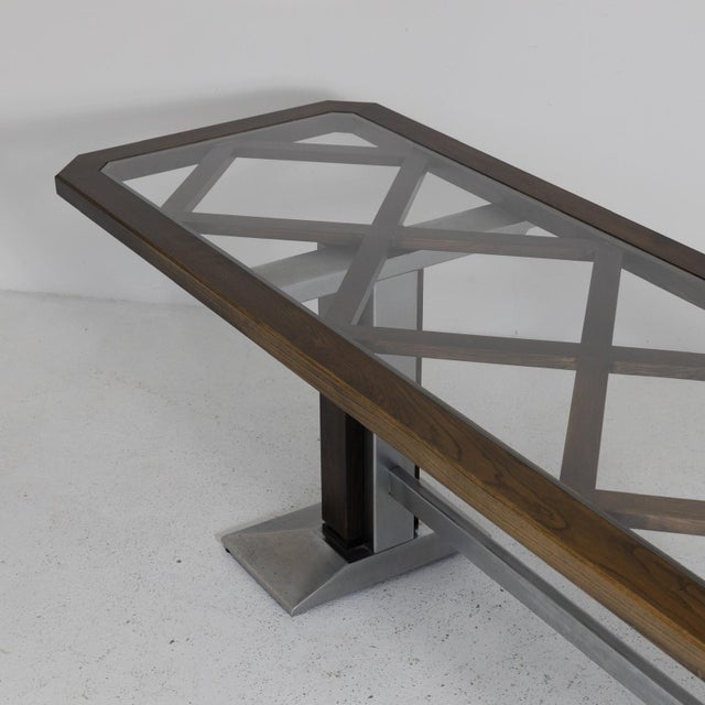 Vintage Sculptural Table in Chestnut, 1970s For Sale - Image 17 of 18