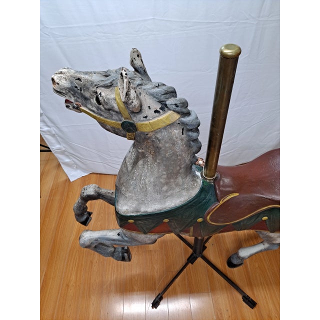 Wood Original Gustav Dentzel Carousel Horse For Sale - Image 7 of 12