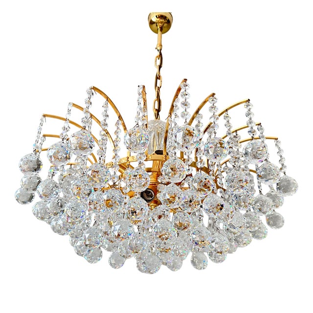 Vintage Chandelier by Christoph Palme, 1970s For Sale