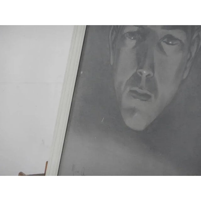 1930s Mina Anselmi, Face of Man, 1935, Charcoal Drawing, Framed For Sale - Image 5 of 11
