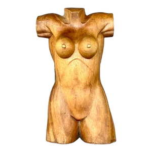 Vintage Boho Carved Torso of Woman