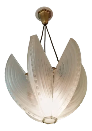 French Art Deco Chandelier or Pendant Signed by Sabino
