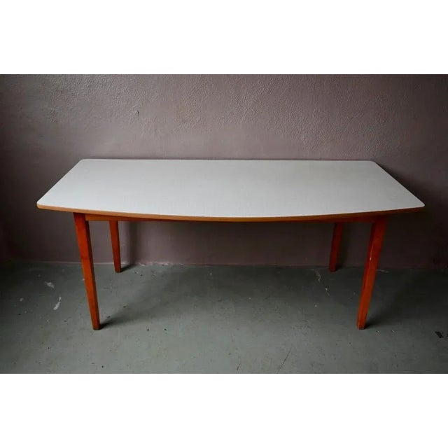 Large Mid-Century Symmetrical Worktop Table, France, 1950s For Sale - Image 13 of 18