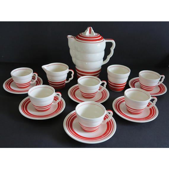 Art Deco "Aristocrat" Demitasse Coffee Set - Set of 15 For Sale - Image 5 of 11