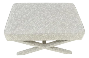 Mid Century Modern Billy Baldwin Atr. Large Upholstered X Base Bench