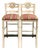 Country French Rooster Ladderback Barstools - A Pair For Sale