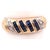 14 Karat Yellow Gold Free Form Sapphire and Diamond Band Ring 0.06 TDW, Size 8.25 For Sale - Image 4 of 6