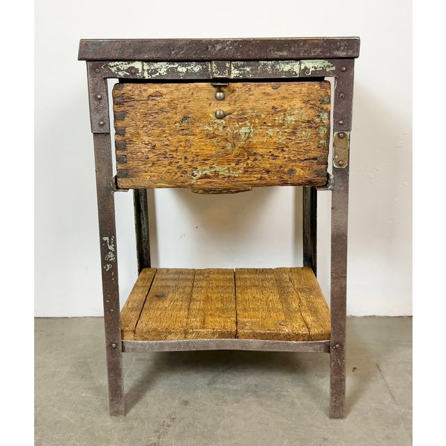 Vintage Industrial Iron Chest of Drawers, 1950s For Sale - Image 4 of 18